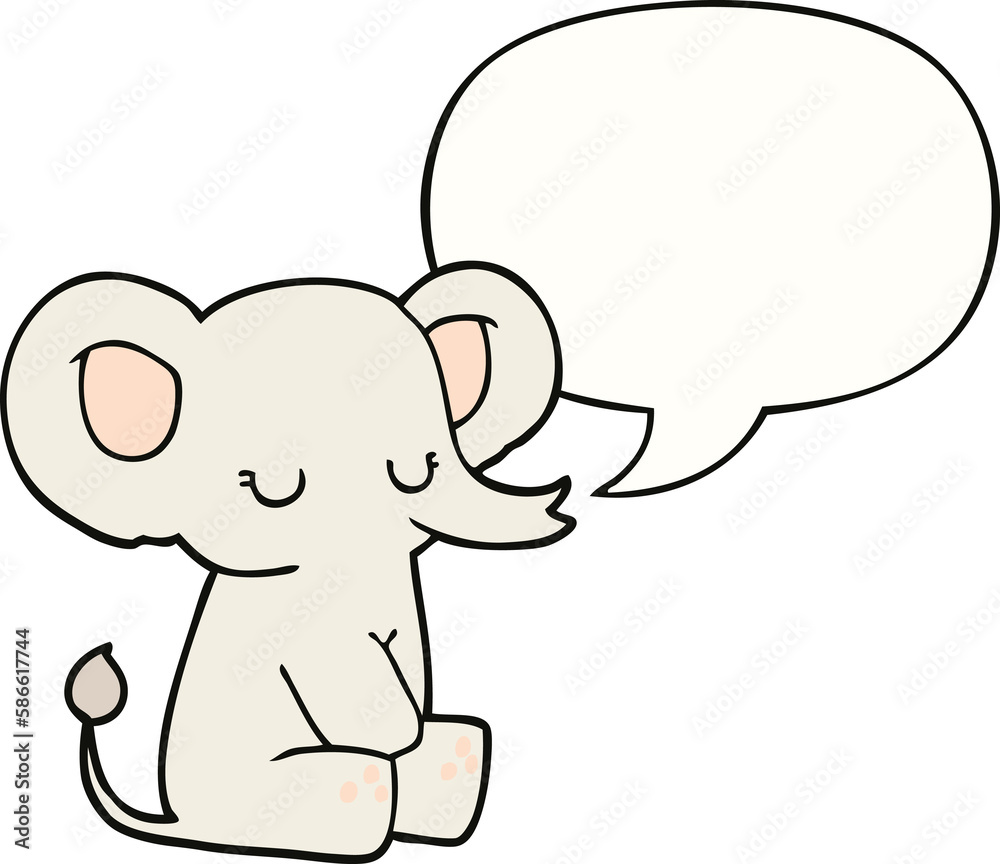 cartoon elephant and speech bubble cartoon elephant and speech bubble