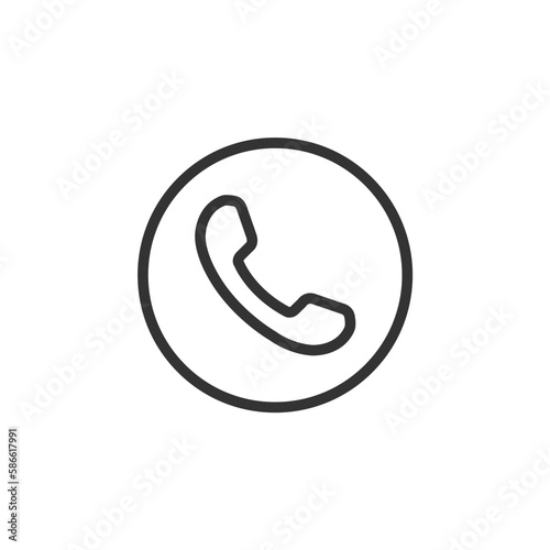 Phone icon flat style isolated on white background