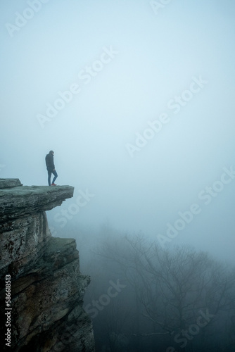 Person on cliff