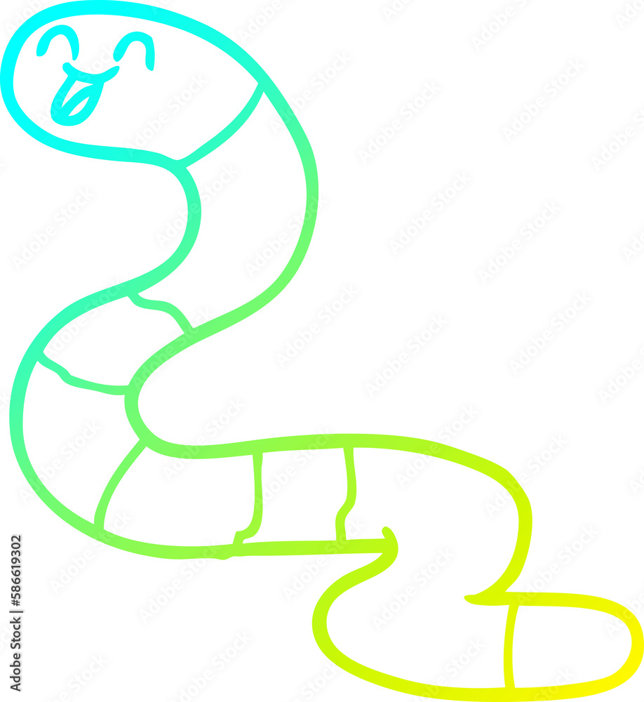 cold gradient line drawing cartoon worm cold gradient line drawing cartoon worm