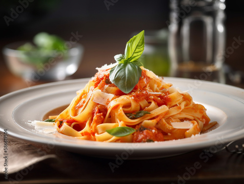 spaghetti with tomato sauce