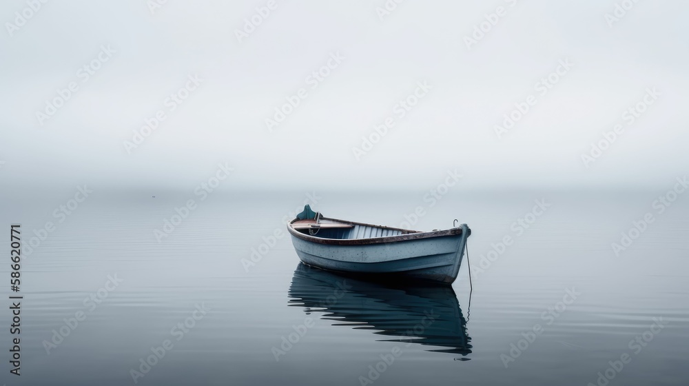 a beautiful boat on the sea hyper-realistic, generative AI a beautiful boat on the sea hyper-realistic, generative AI
