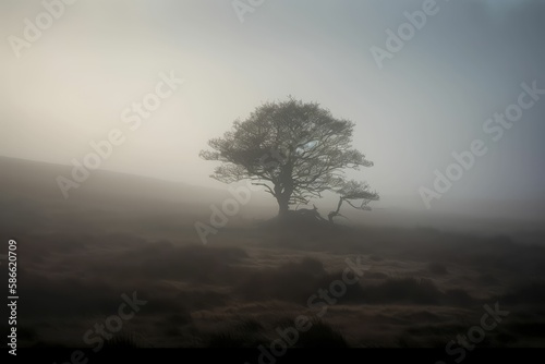 tree in fog, generative AI