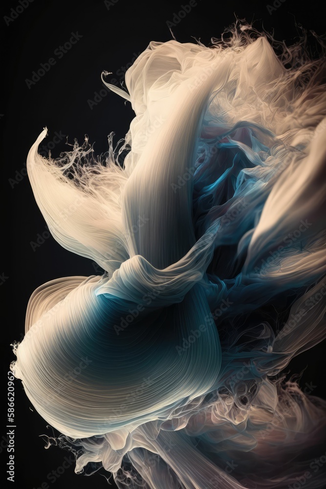 Naklejka premium abstract smoke background, generative AI