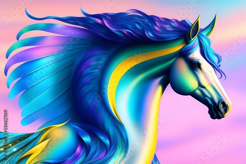  "Pegasus in Pastel". Generative AI. 