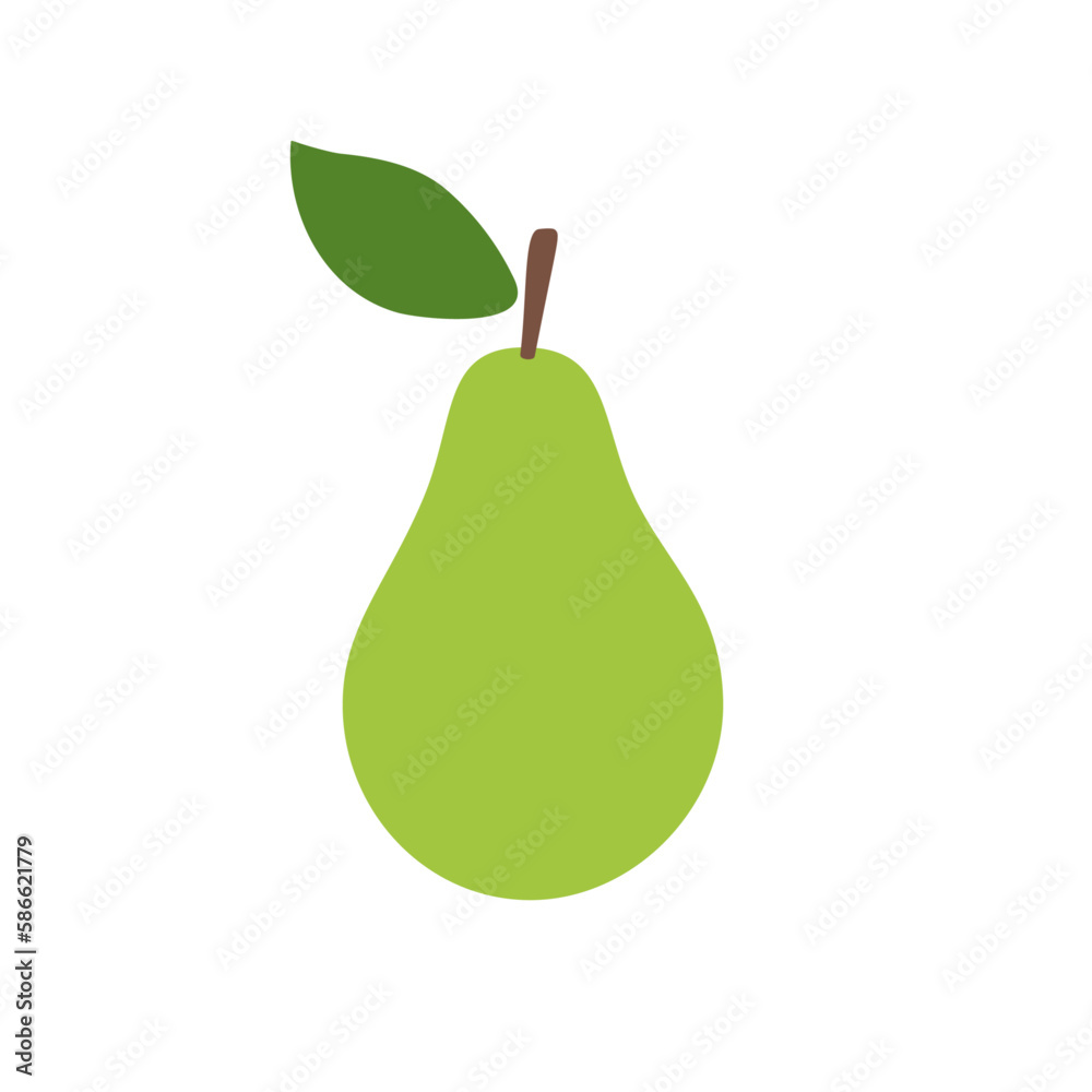 Pear isolated on white background. Cartoon icon. Pear isolated on white background. Cartoon icon.