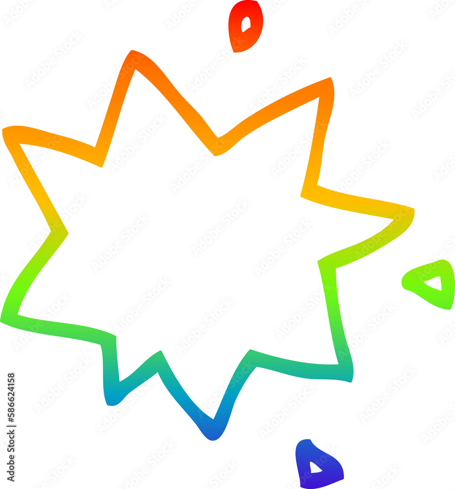 rainbow gradient line drawing cartoon bang rainbow gradient line drawing cartoon bang