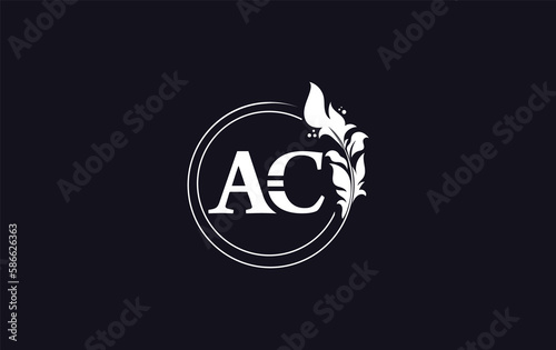 Golden leaf and circle logo design. Golden beauty and business symbol and alphabets design 