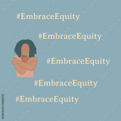 Embrace Equity woman vector illustration photo