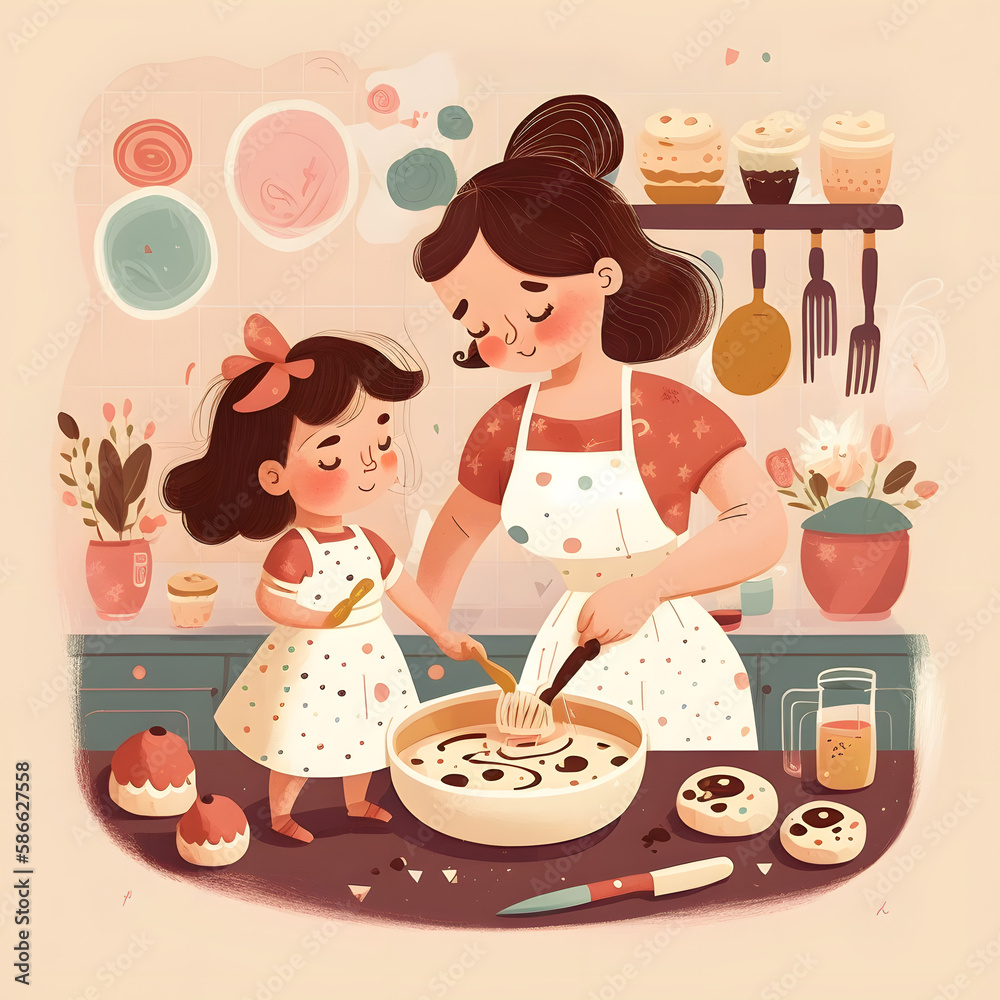  Muffin Magic: Mother and Daughter in the Kitchen