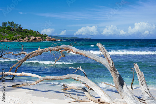 Amazing empty beach on Seychelles