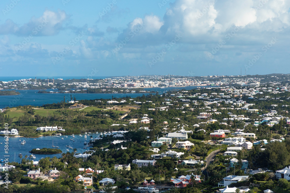 View of Hamilton from Bermuda's Gibbs Hill lighthouse