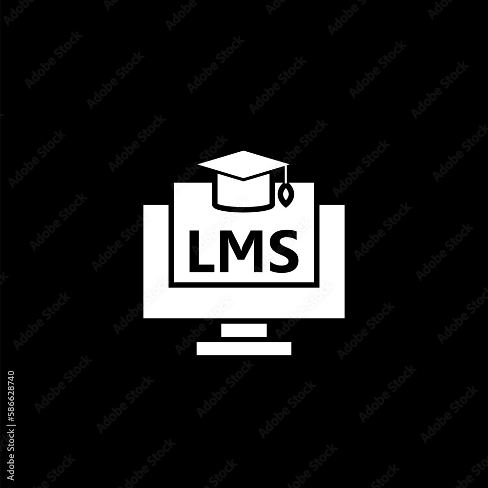 Student login concept icon. Learning management system access abstract idea thin line illustration on black Student login concept icon. Learning management system access abstract idea thin line illustration on black