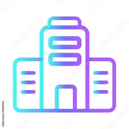 building work business icon with black outline style. icon, storage, business, symbol, set, vector, service. Vector illustration © SkyPark