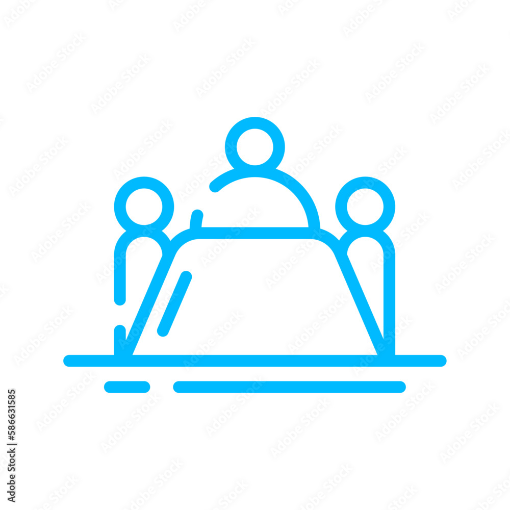 meeting business icon with black outline style. business, icon, checklist, symbol, document, vector, report. Vector illustration meeting business icon with black outline style. business, icon, checklist, symbol, document, vector, report. Vector illustration