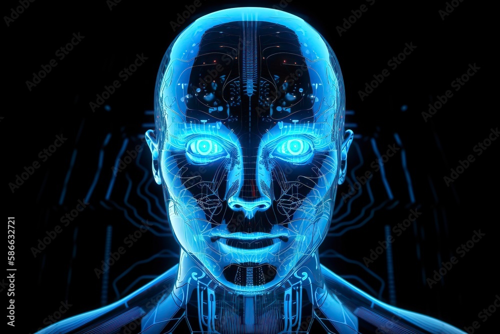 Advanced artificial intelligence for the future rise. Futurestic Robots. AI. Generative Ai Advanced artificial intelligence for the future rise. Futurestic Robots. AI. Generative Ai