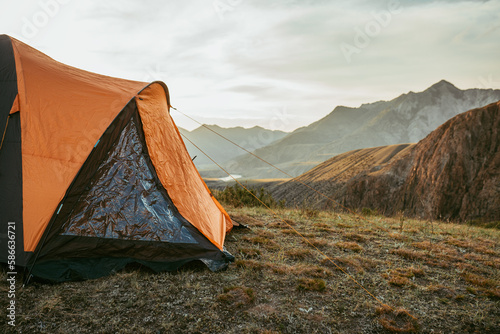 Tent in the mountains 