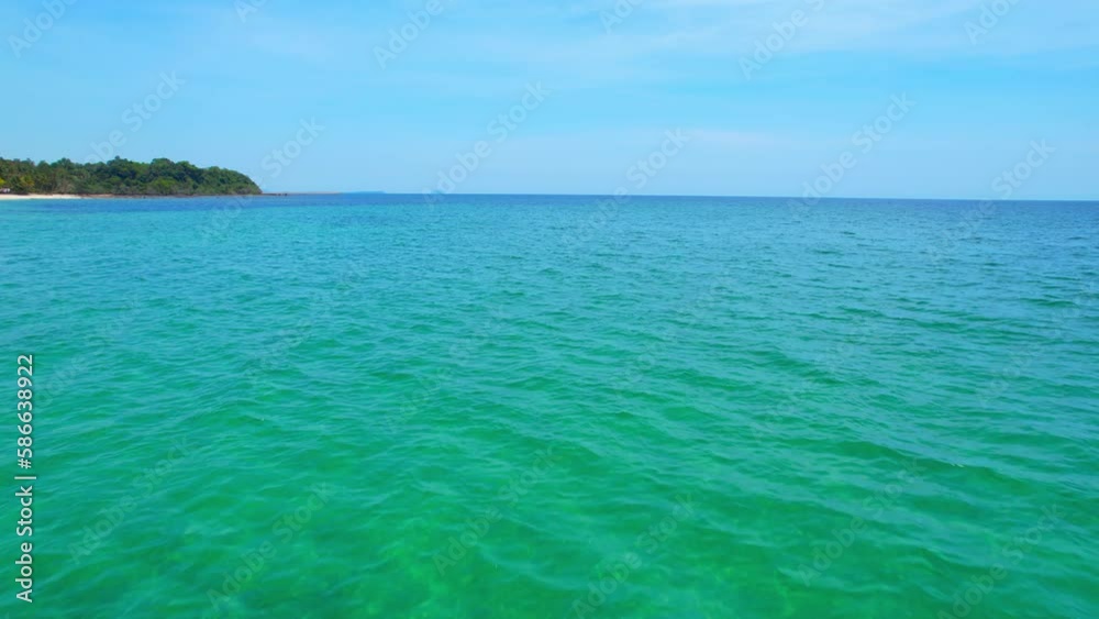 Crystal-clear waters and sandy beach look like a picturesque paradise. The view is simply stunning, with the blue-green waters stretching out as far as the eye can see. Chumphon Province, Thailand.
Crystal-clear waters and sandy beach look like a picturesque paradise. The view is simply stunning, with the blue-green waters stretching out as far as the eye can see. Chumphon Province, Thailand.