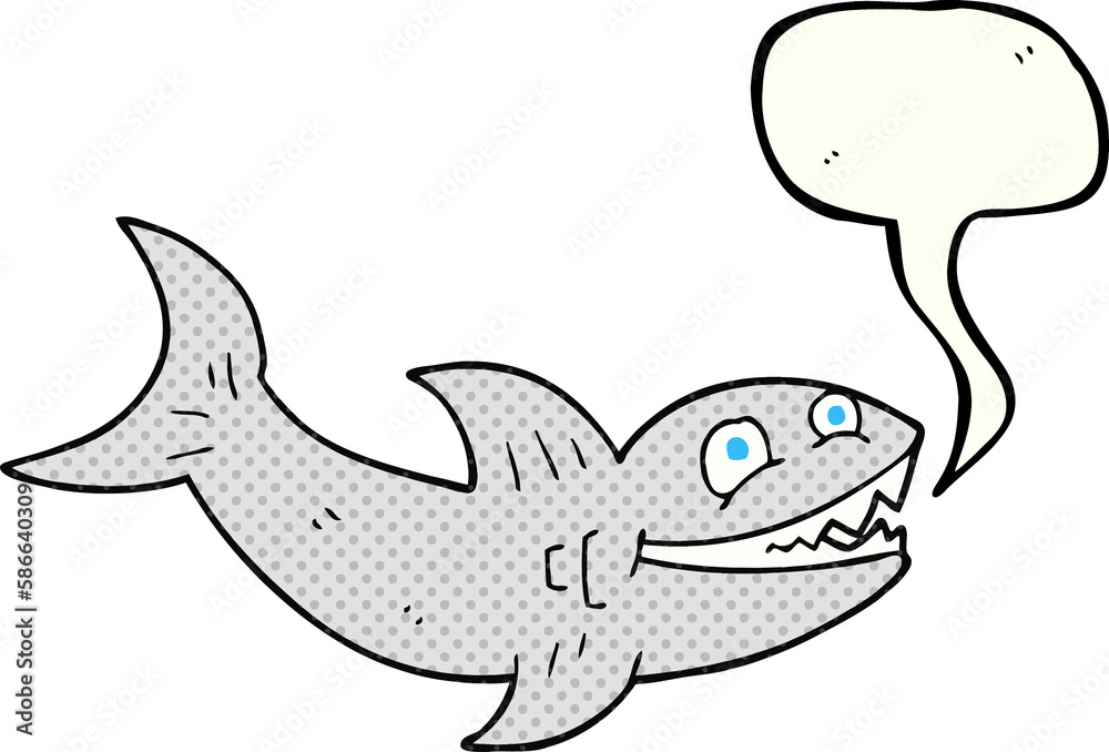 comic book speech bubble cartoon shark comic book speech bubble cartoon shark