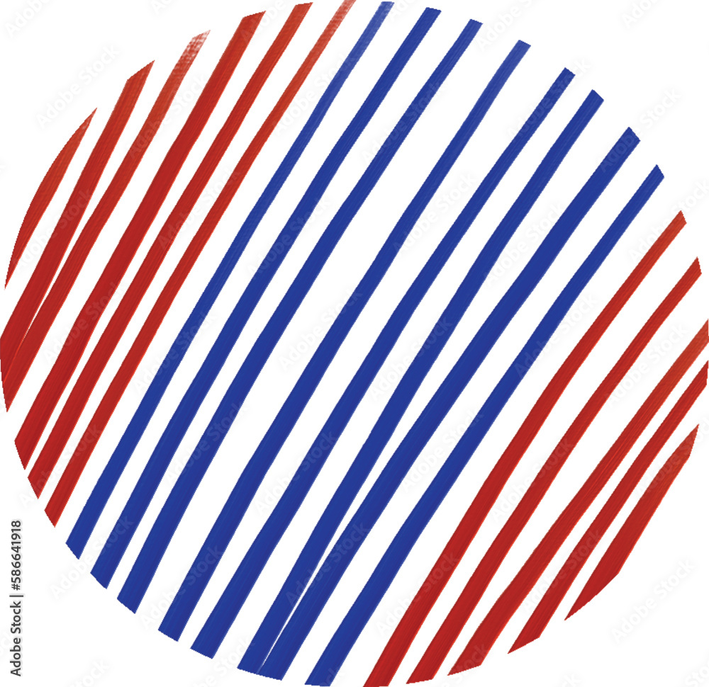 Fototapeta premium circle pattern line_red and blue _file eps