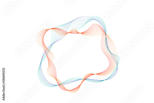 Картината върху платно Abstract line graphic form of a design element vector background or liquid gradi