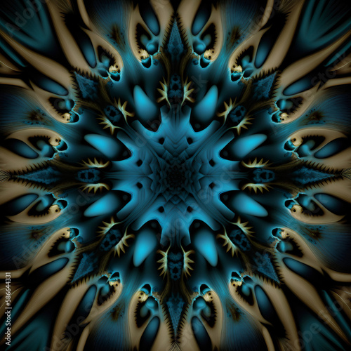 Blue Spikes pattern, digital paper