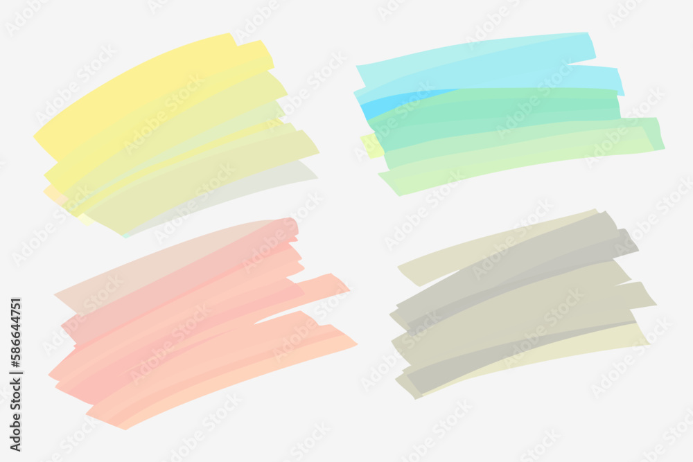 A set of stickers for text. Drawing with markers. A set of stickers for text. Drawing with markers.