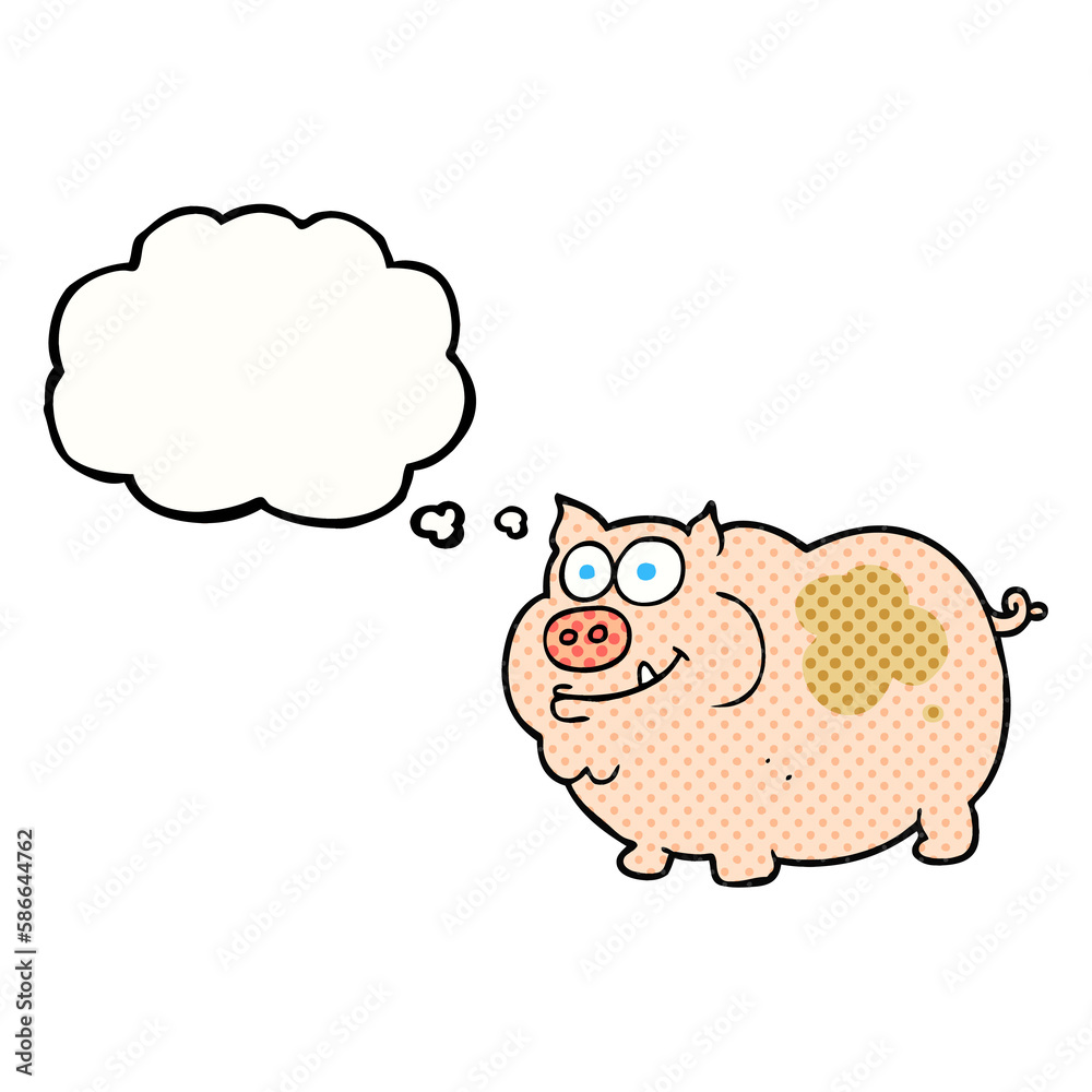 thought bubble cartoon pig thought bubble cartoon pig