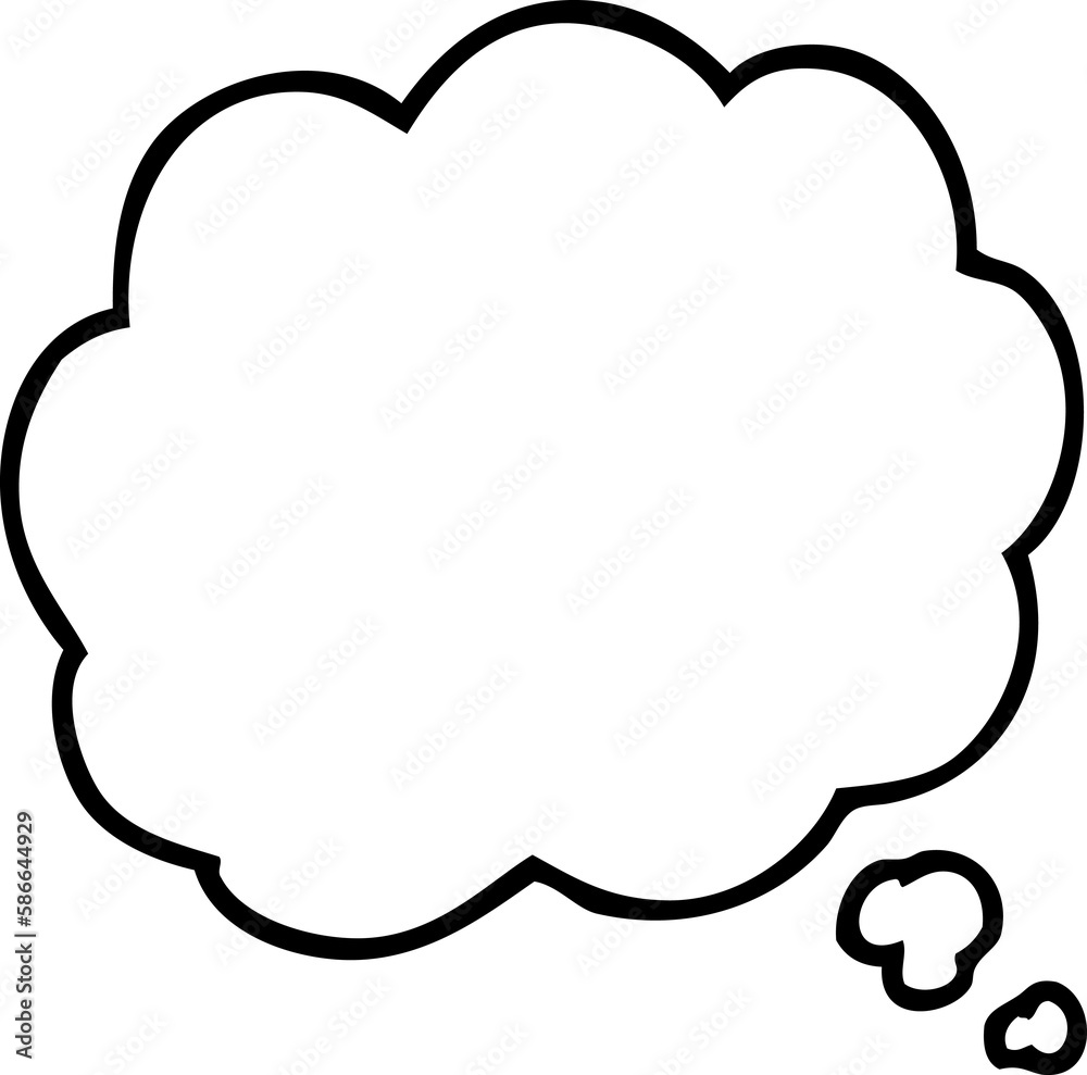 line drawing cartoon thought cloud line drawing cartoon thought cloud