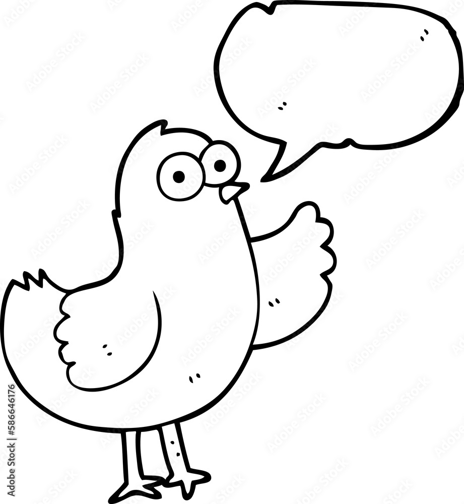 speech bubble cartoon bird speech bubble cartoon bird