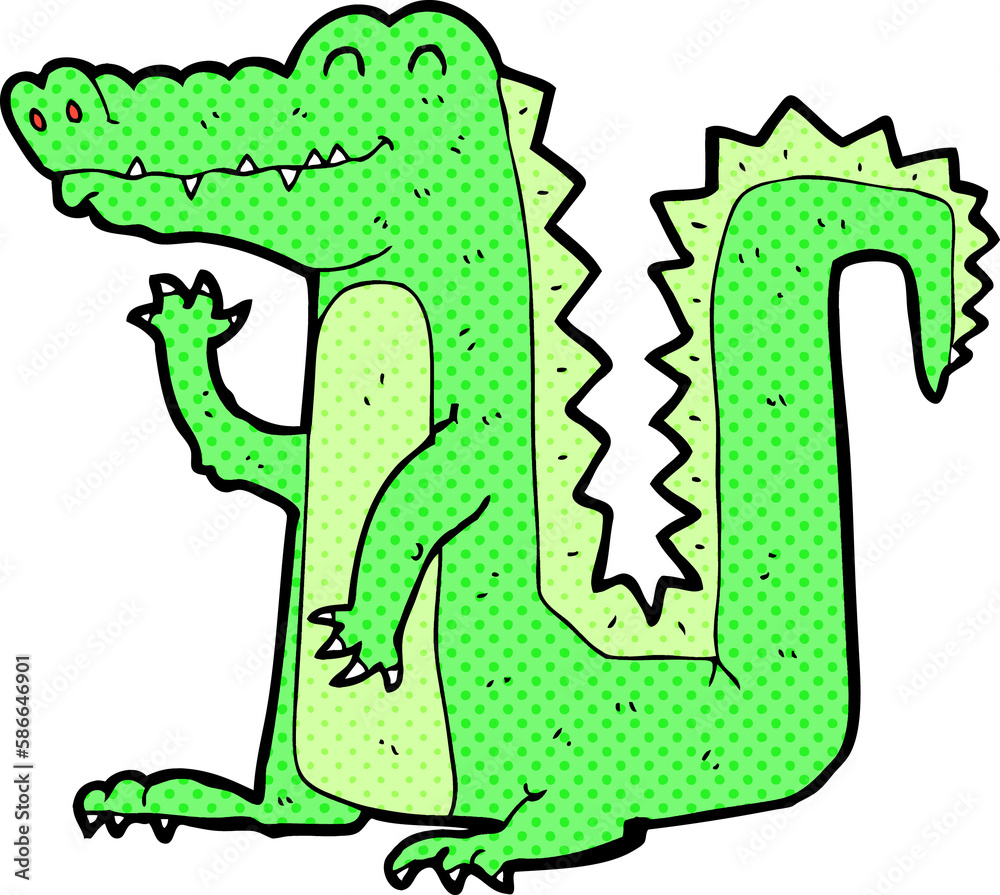 Obraz premium cartoon crocodile
