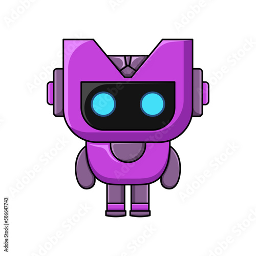 cute vector illustration robot design