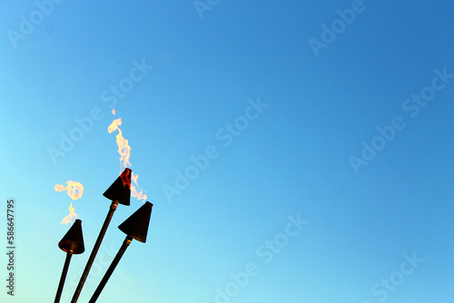 Flames in the blue Sky