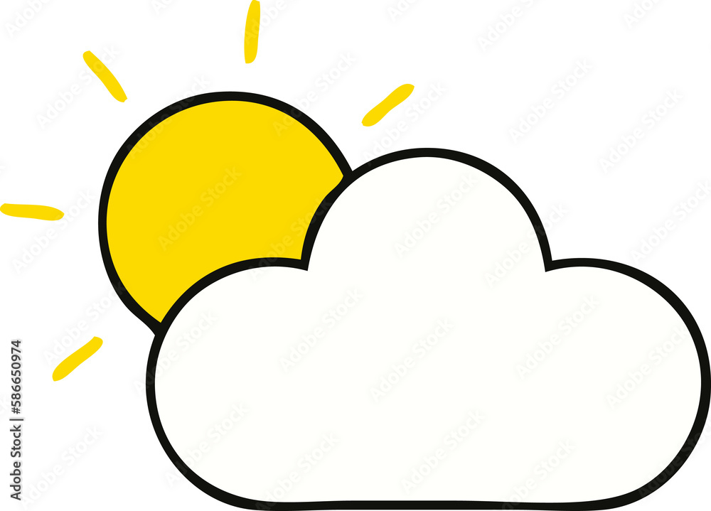 cute cartoon sunshine and cloud cute cartoon sunshine and cloud