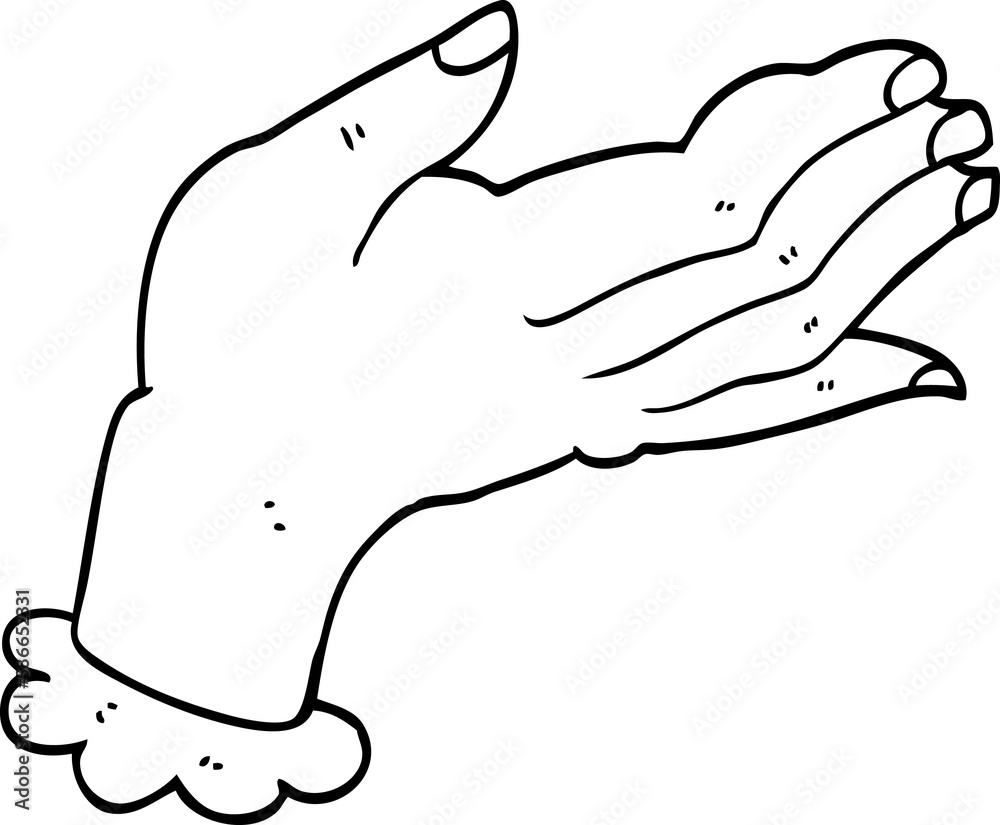 Naklejka premium cartoon hand