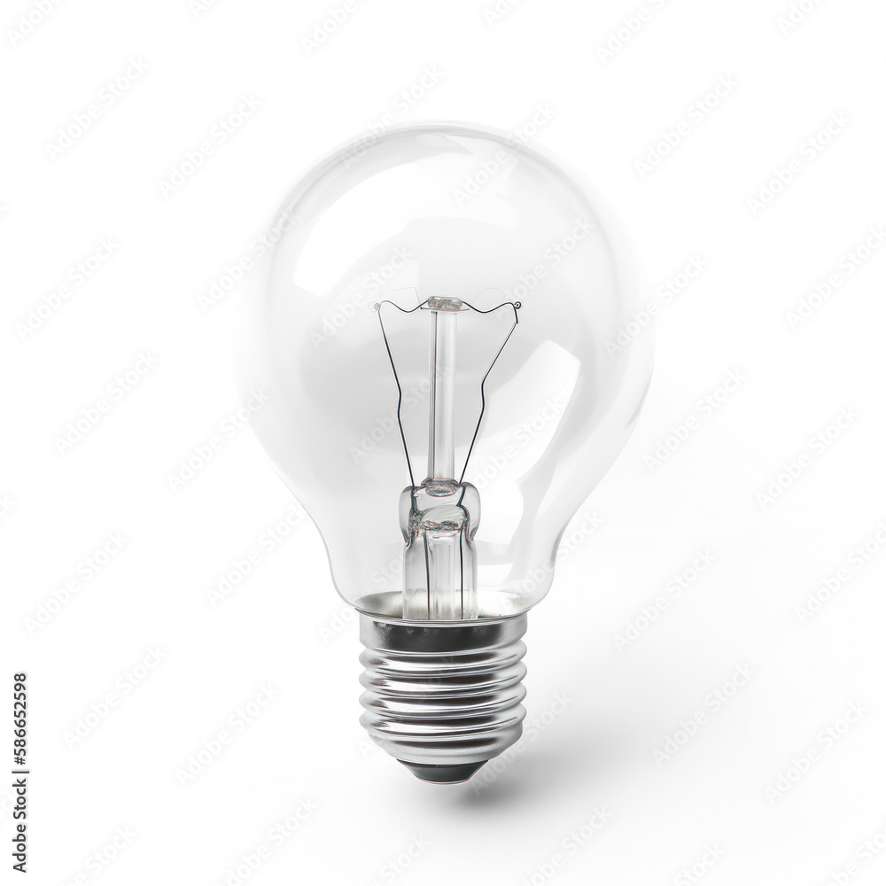 Une ampoule sur un fond blanc Une ampoule sur un fond blanc