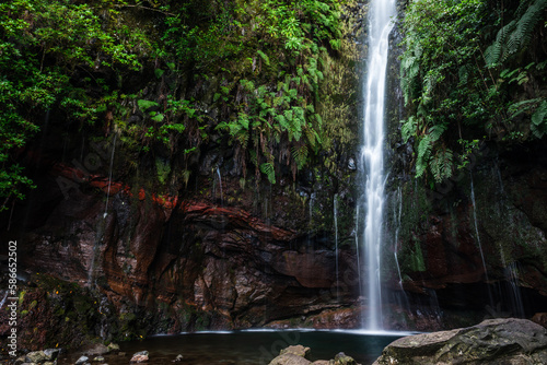 25 Fontes Waterfall and springs in Rabacal, Medeira island of Portugal