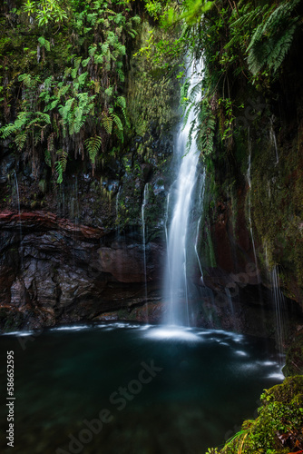 25 Fontes Waterfall and springs in Rabacal, Medeira island of Portugal