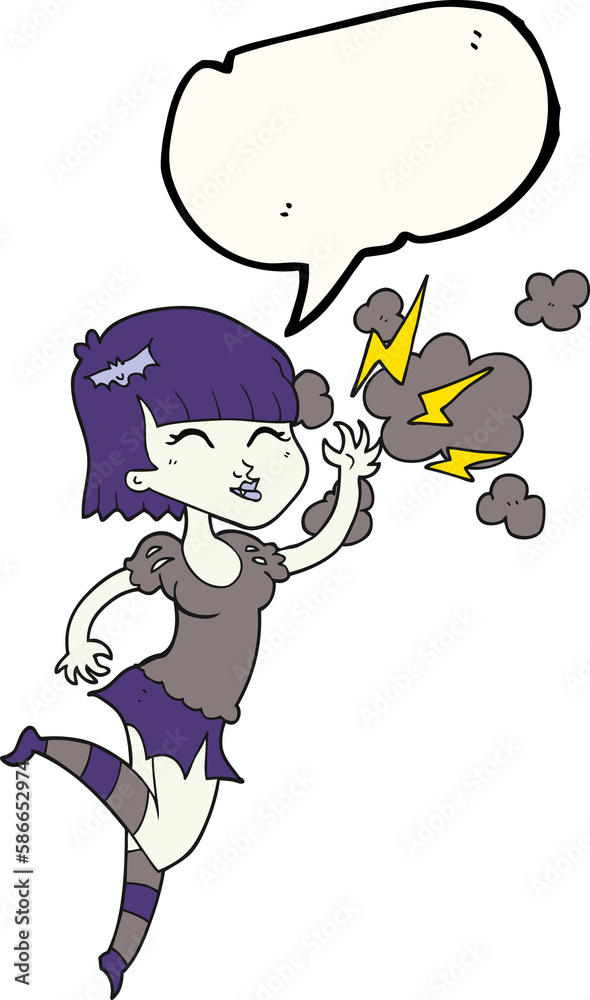 speech bubble cartoon vampire girl flying speech bubble cartoon vampire girl flying