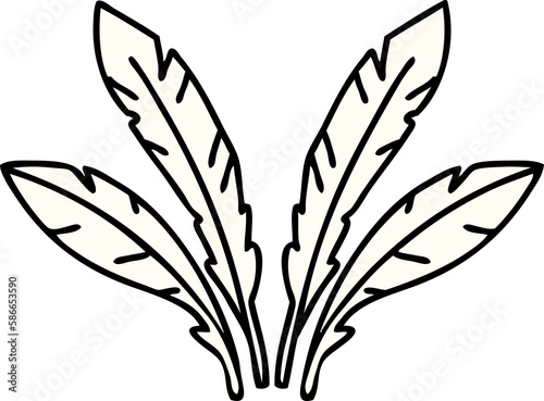 a set of feathers