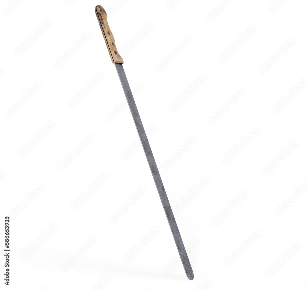 Steel Kitchen Chef Knife. 3d Rendering Steel Kitchen Chef Knife. 3d Rendering