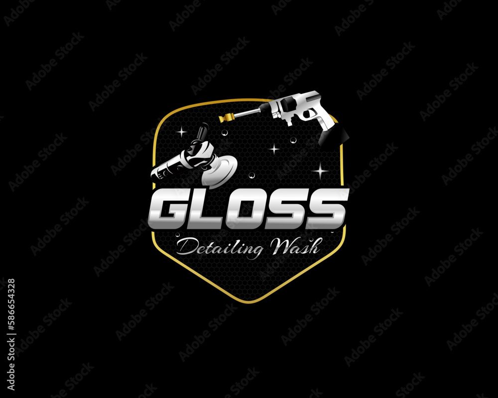 Detailed vehicle logo and car wash Detailed vehicle logo and car wash