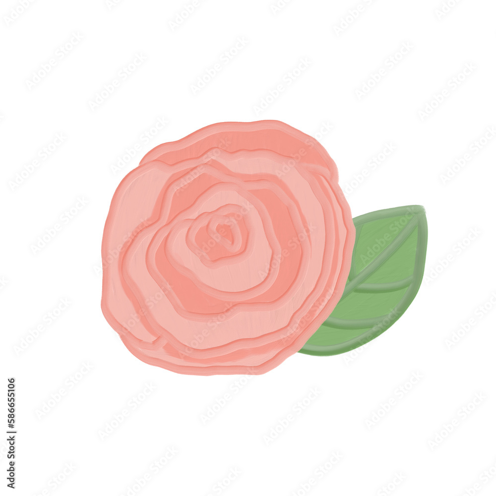 acrylic oil paint element style valentine thing_pink rose _file png acrylic oil paint element style valentine thing_pink rose _file png