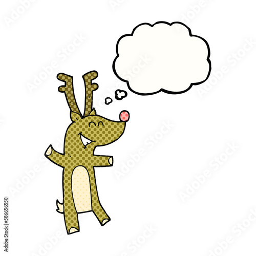 thought bubble cartoon reindeer