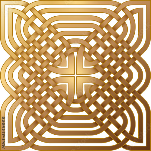 Celtic interlacing golden knot