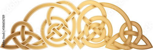 Celtic interlacing golden knot
