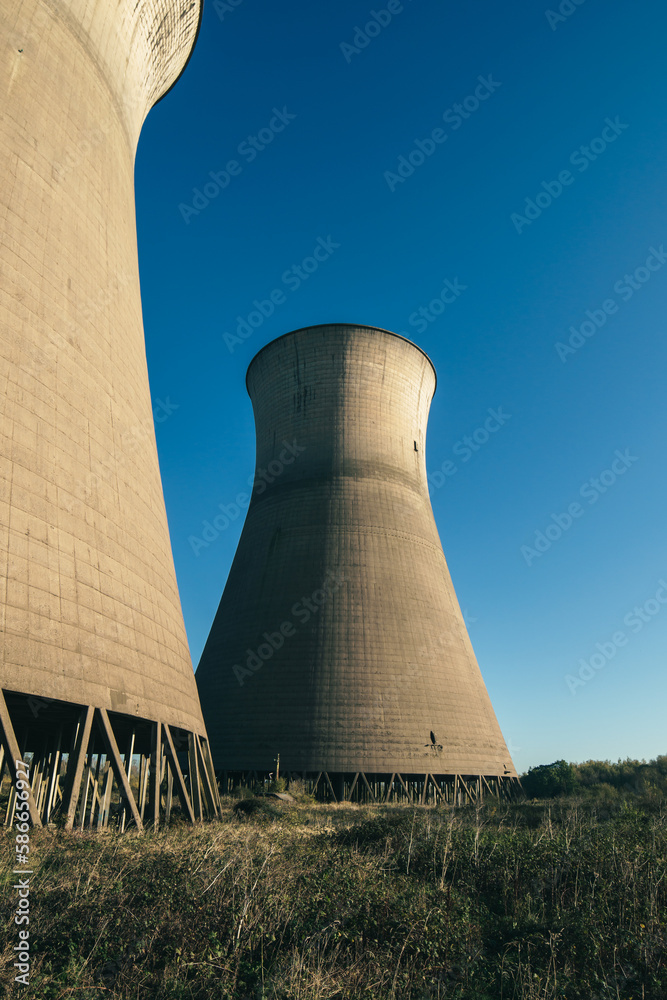 Aerial Photo Of Thermal Power Plant. Power station with cooling towers. Aerial view of the the nuclear power plant. large Coal Fired Power Station. Willington Power Station Cooling Towers. Aerial Photo Of Thermal Power Plant. Power station with cooling towers. Aerial view of the the nuclear power plant. large Coal Fired Power Station. Willington Power Station Cooling Towers.