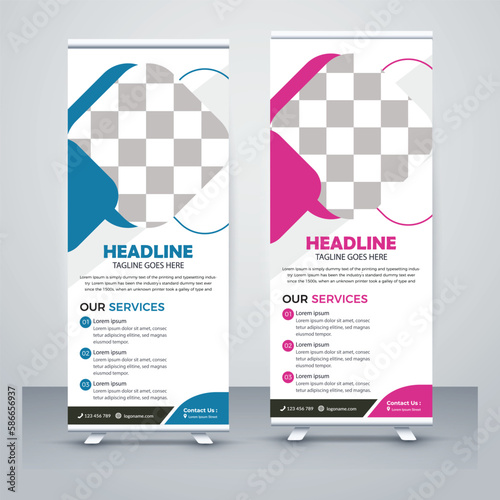business rollup banners for marketing rack card or dl flyer templates
