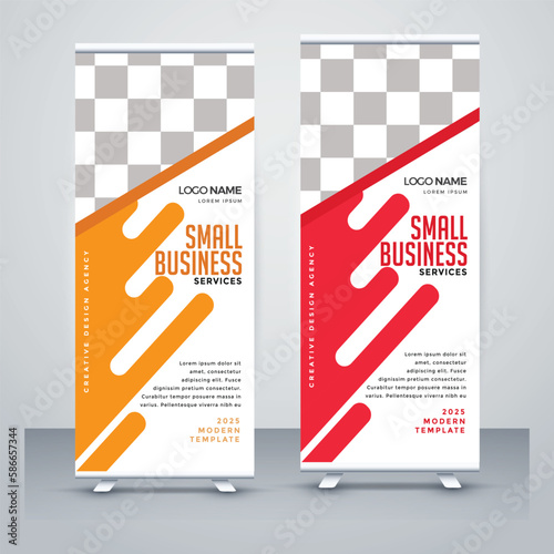 business rollup banners for marketing rack card or dl flyer templates
