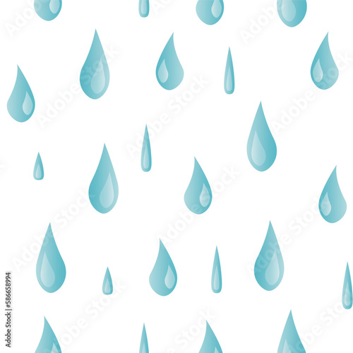 Rain drops vector seamless pattern. Pattern for textiles, decor